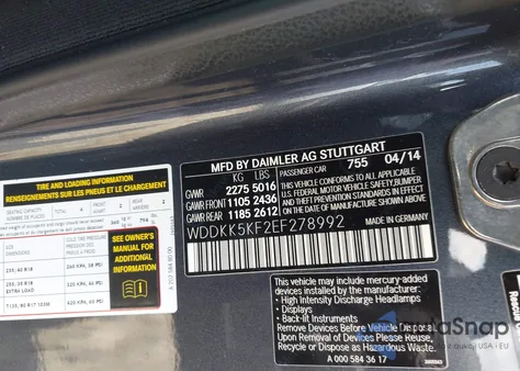 2014 Mercedes-Benz E 350 z USA, uszkodzony, nr VIN WDDKK5KF2EF278992